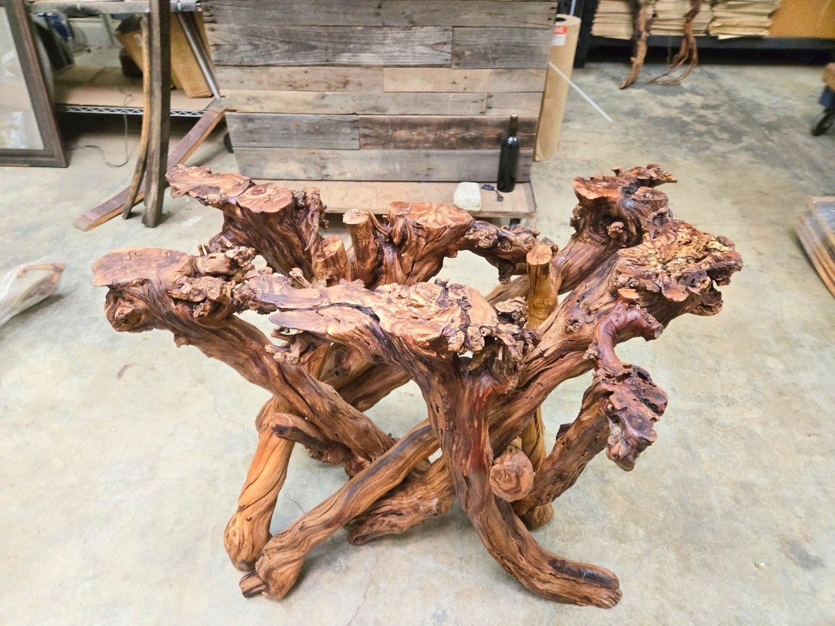Grapevine Dining Table made from retired Silver Oak Cab Vines