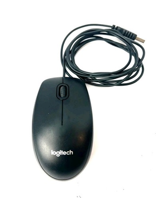 #ad Logitech M100 Full Size Corded Wired USB Mouse Computer Laptop Gray PC Mac 1000D $6.43