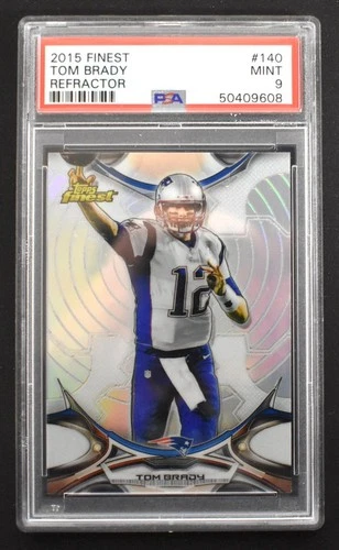 Tom Brady 2015 Topps Finest Refractor #140 New England Patriots PSA 9 MINT