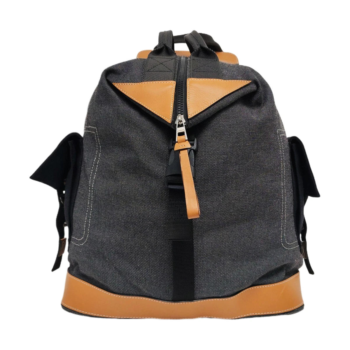 Loewe Backpack Anagram Yago All Over Pattern Leather Black Loewe Blue Leather Anagram Backpack main image 4