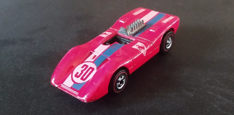 RARE REAR CAPS!!  Hot Wheels Redline ferrari 312p flying colors very nice - Image 2 of 4