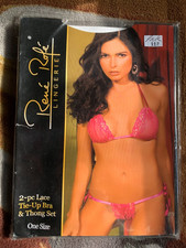 Vintage Nylon Panty And Bra Set Red Size 7 Med/Large New In Package
