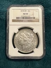 1878 8TF Morgan Silver Dollar NGC AU-50