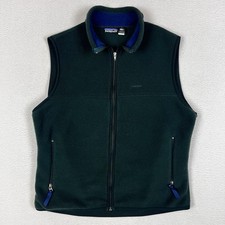 Vintage 90s Patagonia Retro Vest Full Zip Fleece Sz Large RARE GREEN Made in USA