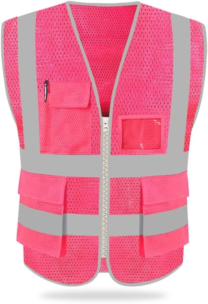 HYCOPROT High Visibility Mesh Safety Reflective Vest with Pockets and Zipper,... image 3