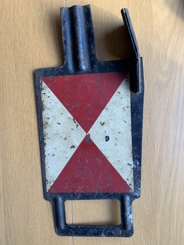 Original Deutsche Bahn DB Zugschluss Shield  Train End Steel Signal Railway Sign
