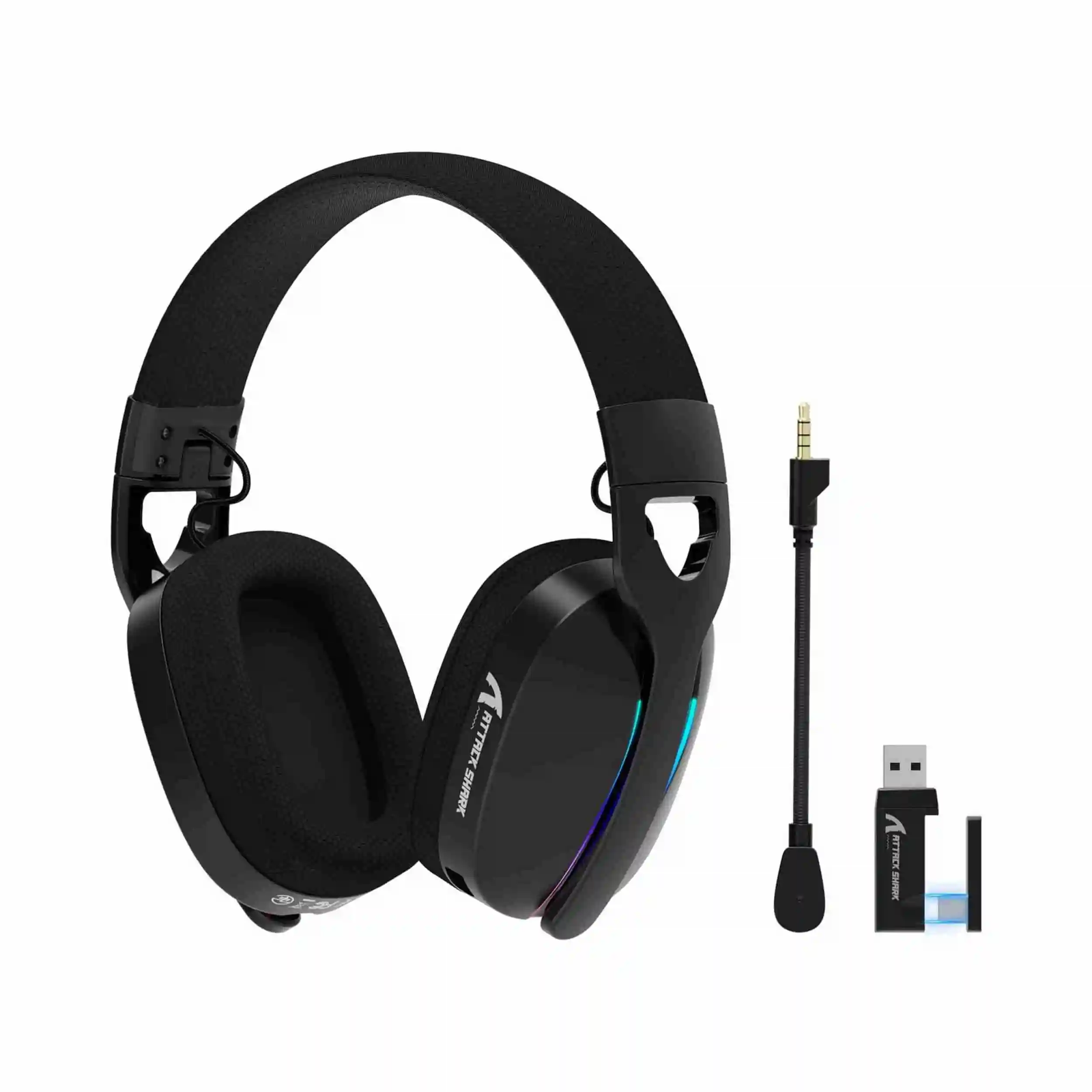 X Attack Shark L90 Ultralight RGB Wireless Gaming Headset with Detachable Mic