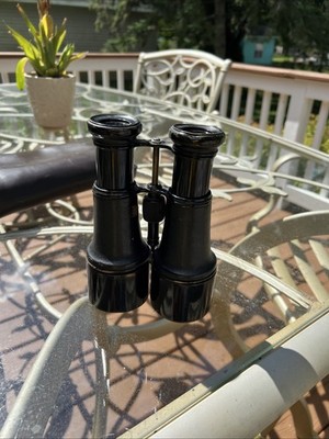 Antique Lemaire Fabt Paris Binoculars WWl Era Opera Patina Vintage Leather