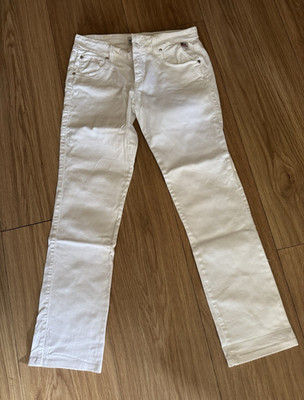 Roy Rogers Damen Jeans Historical Seven Bell Weiß Slim Gerade Stretch Gr.31 L76