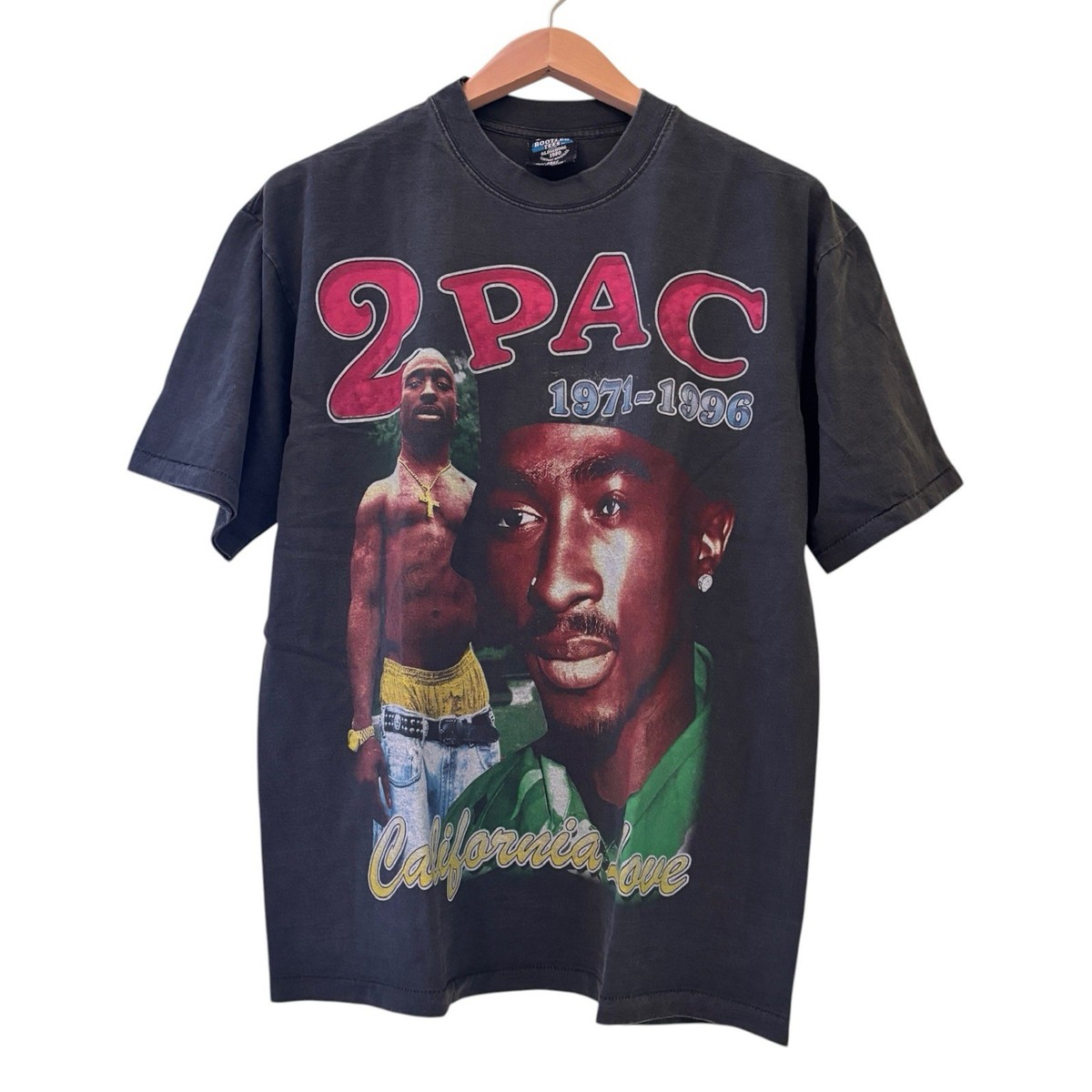 Vintage 2Pac TUPAC Shakur California Love Rap Tee 90s Hip Hop T