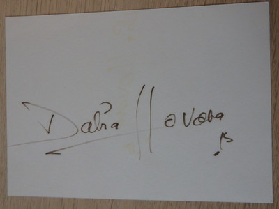 Handschriftliches Autogramm des französischen Pianisten Daria Hovora (123428)