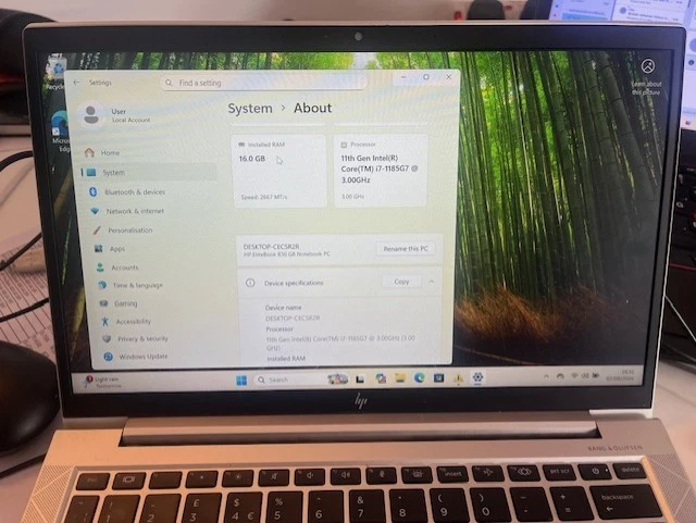 HP EliteBook 830 G8 · i7-1185G7 · 16GB · 256GB, photo 1 of 5