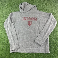Indiana Hoosiers IU Retro Brand Hooded Sweatshirt Women’s Medium Heather Grey