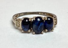 Vintage Tested Sapphire .925 Sterling Silver Approx. 1.84 Grams  Size 7