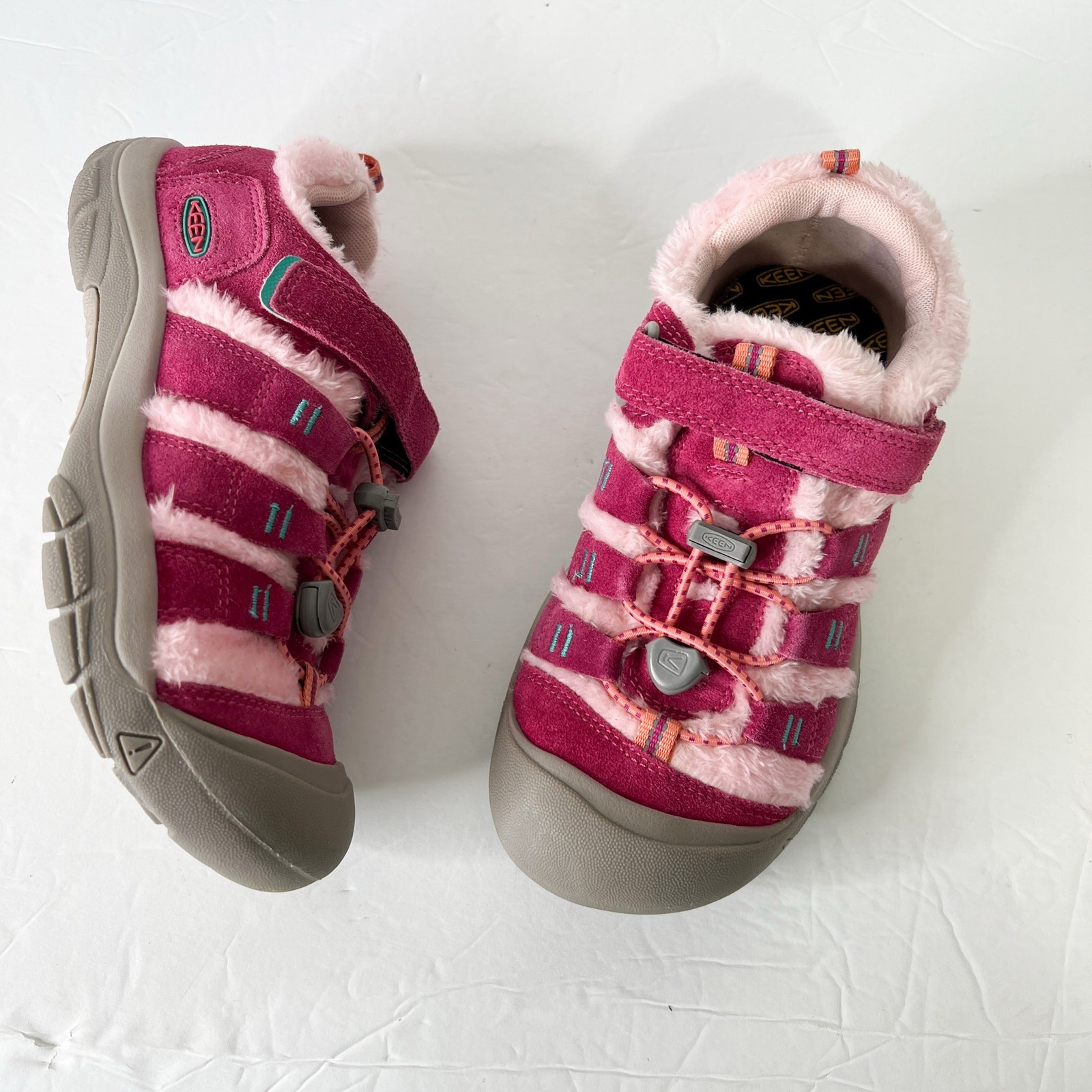 Scarpe sneakers Keen in pelle Newport giovani grandi bambini ragazze rosa taglia 3