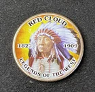 Colorized Kennedy Half Dollar Legends Of The West Red Cloud Free Shipping