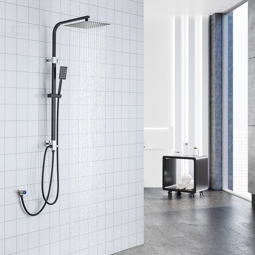 Duschsystem mit Regendusche Handbrause ohne Thermostat Wandmontage Set Edelstahl - Bild 3 von 17