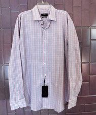 Bugatchi Men's Long Sleeve Shirt Size 17.5 36/37 New With Tag 