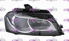 FARO FANALE PROIETTORE DX DESTRO XENON D3S C/MOTORE PER AUDI A3 08> PARAB.NERA