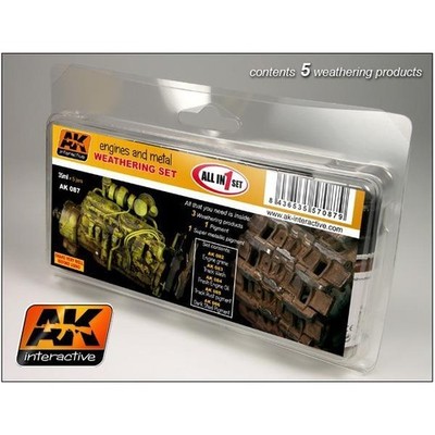AK Interactive S.L. AK-087 Engines and Metal Weathering Set