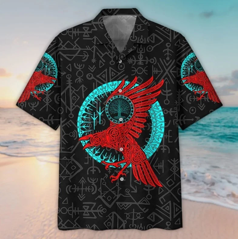 Unisex Ancient Bloody Craw Viking Hawaii Shirt, Aloha Hawaiian Shirt