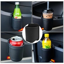 Portabicchieri Universale in Pelle per Auto 2 Pezzi Organizzatore Accessori Auto - Miniatura 2