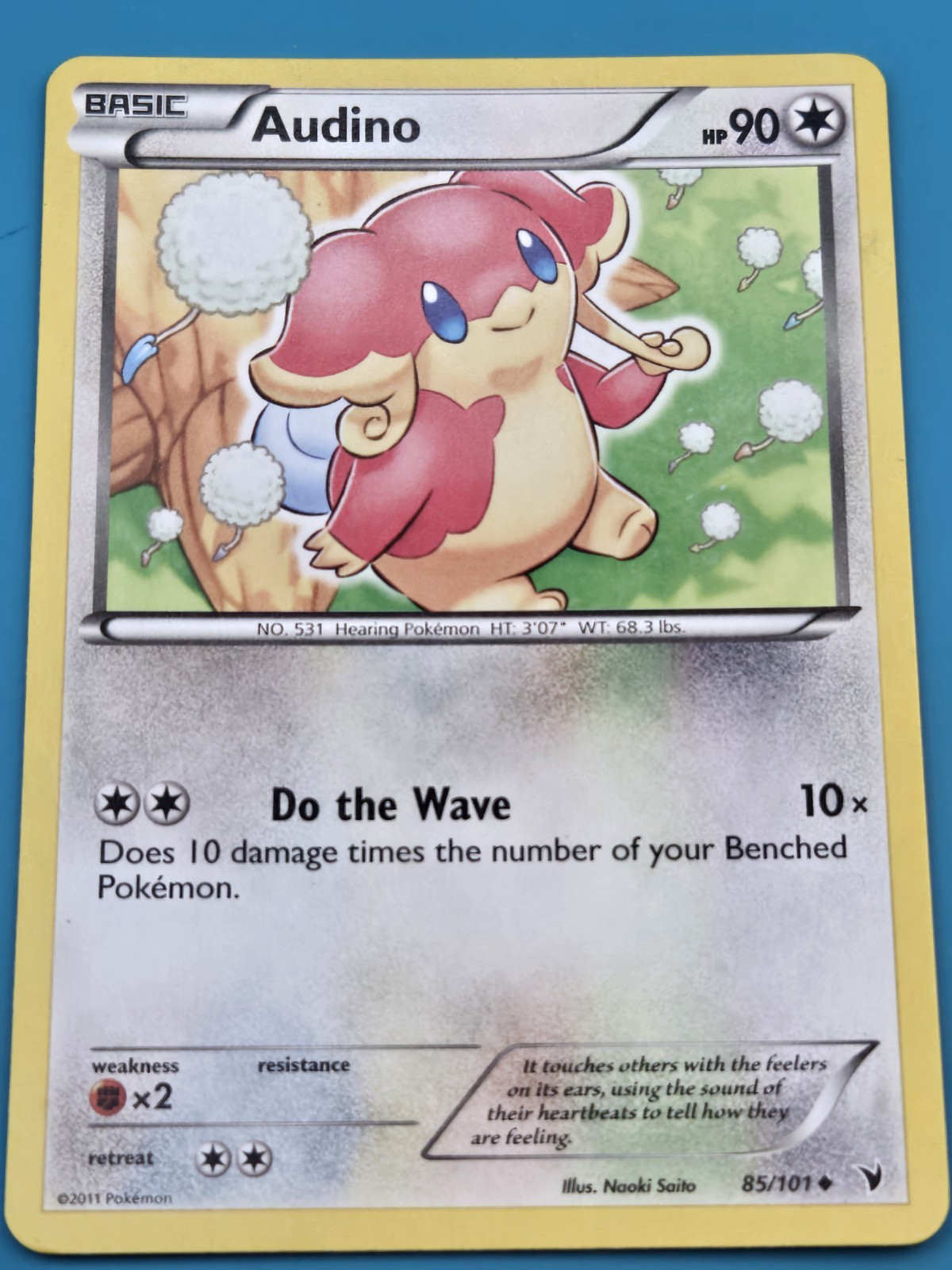 Audino 85/101 Uncommon Noble Victories Pokemon Card LP