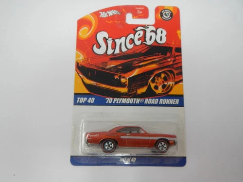 Hot Wheels SINCE '68 '70 Plymouth Road Runner w/ Redlines NEW IN PROTECTO CASE