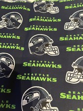 Seattle Seahawks Cotton Fabric 12 X 15 Inches Nice Fabric