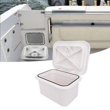 Boat Marine ABS Embodded Storage Box with Deck Cover Hatch Lid For Bait Fishing