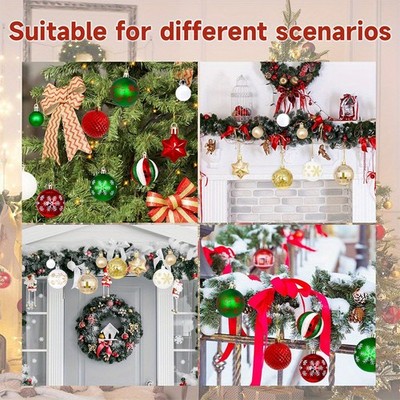 44/88 PCS Shatterproof Christmas Baubles Set,2.36 Inch Unbreakable Plastic Ball 
