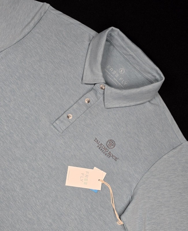 Free Fly Bamboo Flex Golf Polo Mens Sz L •TALKING ROCK PRESCOTT• Logo ⛳️
