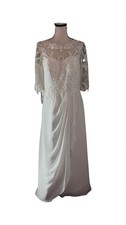 NWT JJ's House Ivory Lace Wedding Dress A-Line Beaded Bridal Gown Approx Sz 8/10