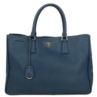 EGA PRADA Triangle Logo Saffiano Leather Tote Bag Blue/8CF0143