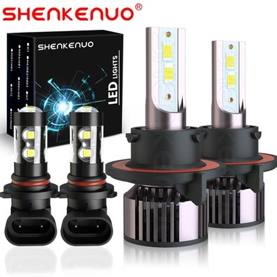 For Dodge Nitro 2007-2009 6000K 4X LED Headlights High/Low + Fog Bulbs Combo Kit