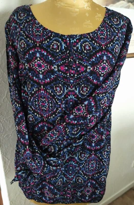 Langarm- Schlupf-Bluse von s´Oliver, Gr. 36, Mehrfarbig,  Viskose., - Bild 1 von 2