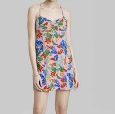 Wild Fable Pink Multicolor Fit  Flare Mini Sun Dress Size XL NWT