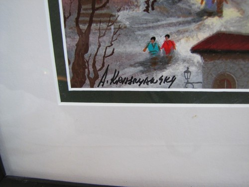 ANATOLE KRASNYANSKY "SUNSET SAN GIMINIANO" SIGNED LIMITED EDITION SERIGRAPH - Picture 6 of 7