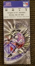 Rare Wayne Gretzky 894th Goal Scored NHL Game Ticket Stub Rangers March 29,1999