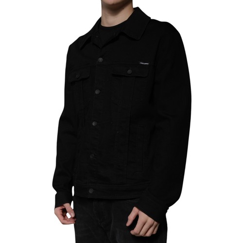 DOLCE & GABBANA Jacket Black DG Cotton Stretch Denim Men IT48/US38/M RRP 1050usd - Picture 2 of 7