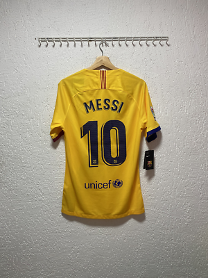Barcelona FC 2019 2020 Nike Away Soccer Jersey Men's Sz L Messi 10