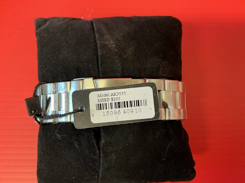 NEW-ADEE KAYE Beverly Hills Black Face with Stainless Steel Band Model #AK3535 - Image 4 of 4