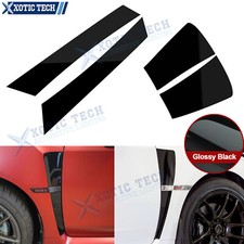 Black Front Fender Upper Lower Air Vent Sticker For Subaru Wrx Sti 2015-2021