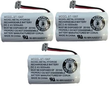 NEW Genuine Uniden BT1007 NiMH Rechargeable Cordless Telephone Battery (3-Pack) 
