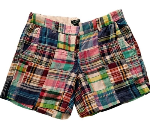 J Crew Women Shorts CIty Fit Madras 