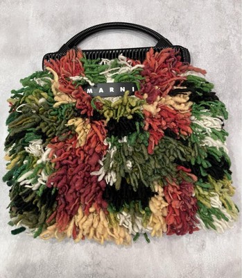 Marni Flower Cafe Woolly Crochet Tote Bag Multicolor USED Mint 