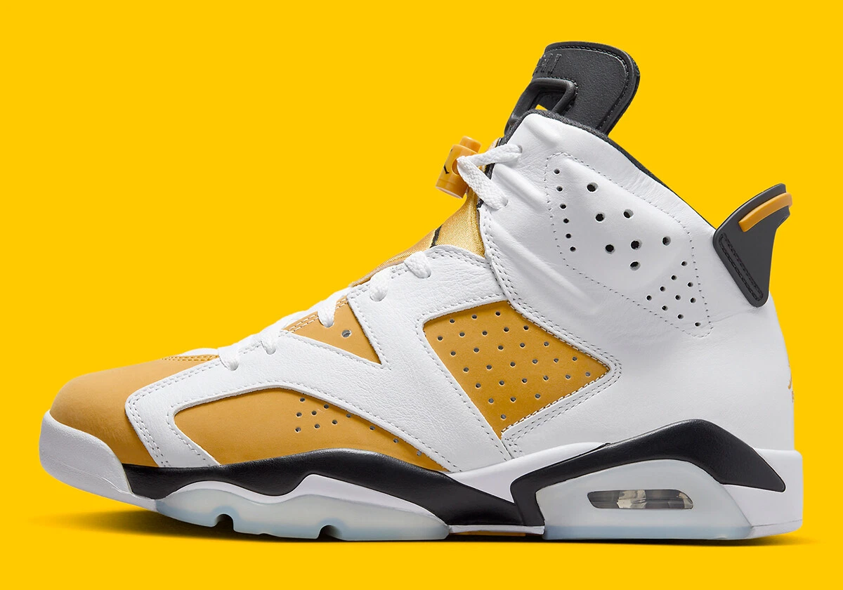 Nike Air Jordan VI 6 Retro White Yellow Ochre Black CT8529-170 Men's