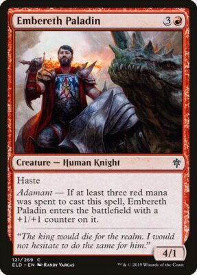Magic the Gathering (mtg): ELD: Embereth Paladin