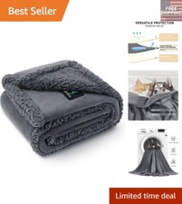 Chic Waterproof Pet Blanket for Sofa Couch - Reversible Sherpa, Small Size