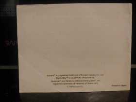 Adventures of BAYOU BILLY Nintendo NES Game Original 1989 Manual Booklet *ONLY*
